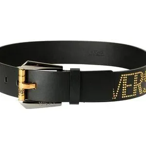 Versace Women\'s Black Leather Logo Decorated Buckle Belt US 38 IT 95 Versace Women main image 3